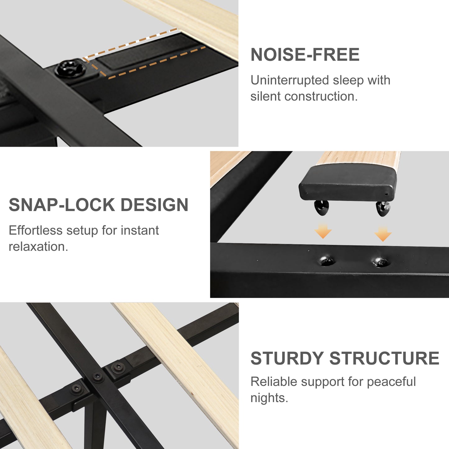 Bed Frame with RGB LED Lights, Storage Drawers, PU Leather & Velvet