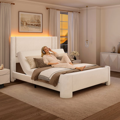 SIBEDS Adjustable Bed Frame with 0-60° Motorized Incline