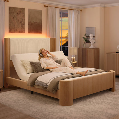 SIBEDS Adjustable Bed Frame with 0-60° Motorized Incline